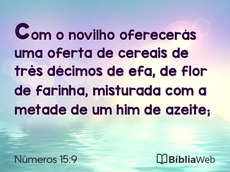 Números 15:9 em imagem para compartilhar