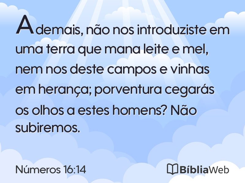 Números 16:14 em imagem para compartilhar