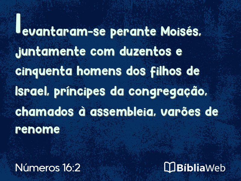 Números 16:2 em imagem para compartilhar