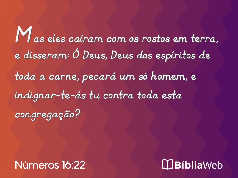 Números 16:22 em imagem para compartilhar