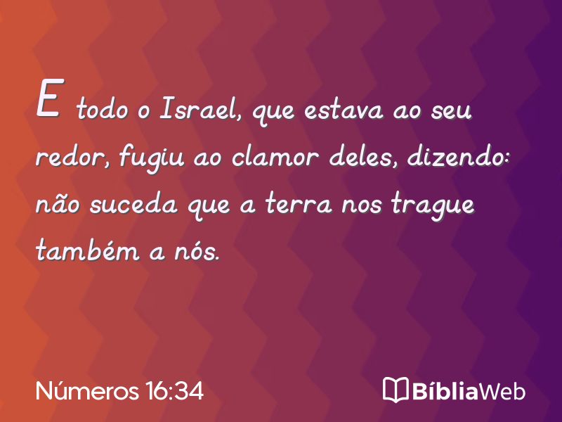Números 16:34 em imagem para compartilhar