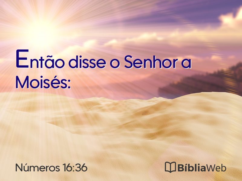 Números 16:36 em imagem para compartilhar