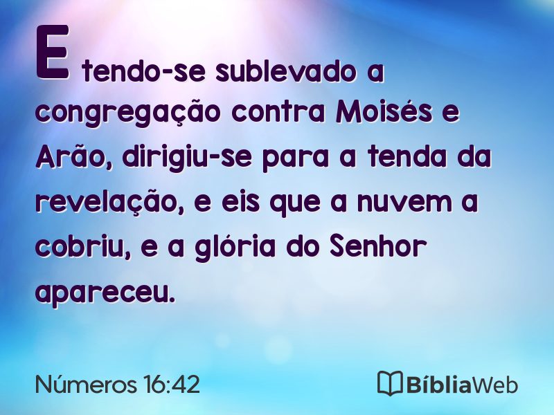 Números 16:42 em imagem para compartilhar