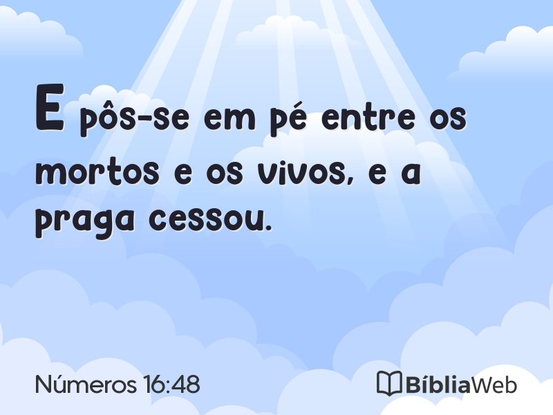 Números 16:48 em imagem para compartilhar