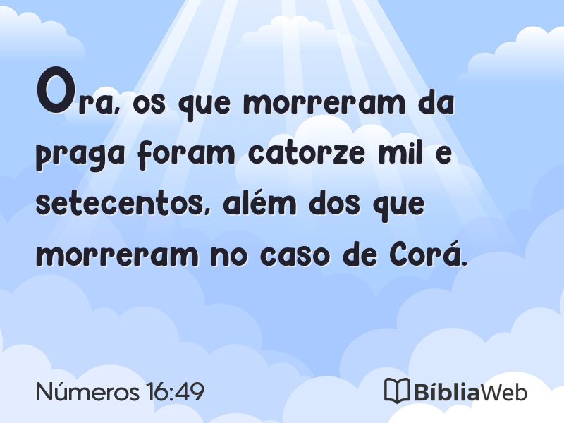 Números 16:49 em imagem para compartilhar
