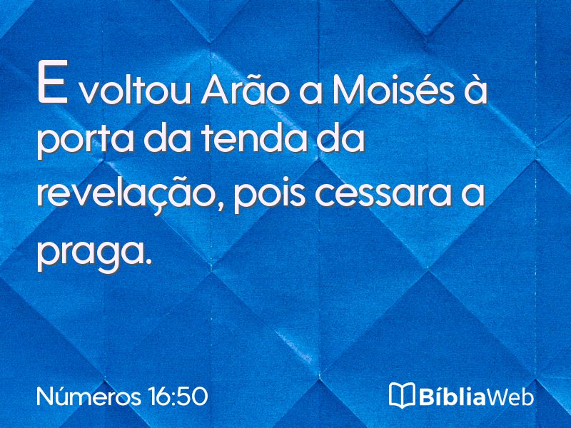 Números 16:50 em imagem para compartilhar