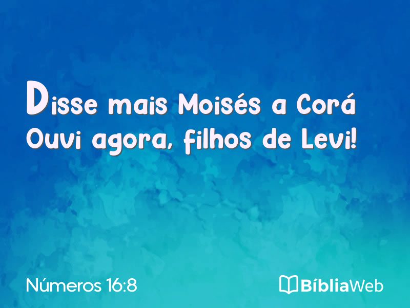 Números 16:8 em imagem para compartilhar