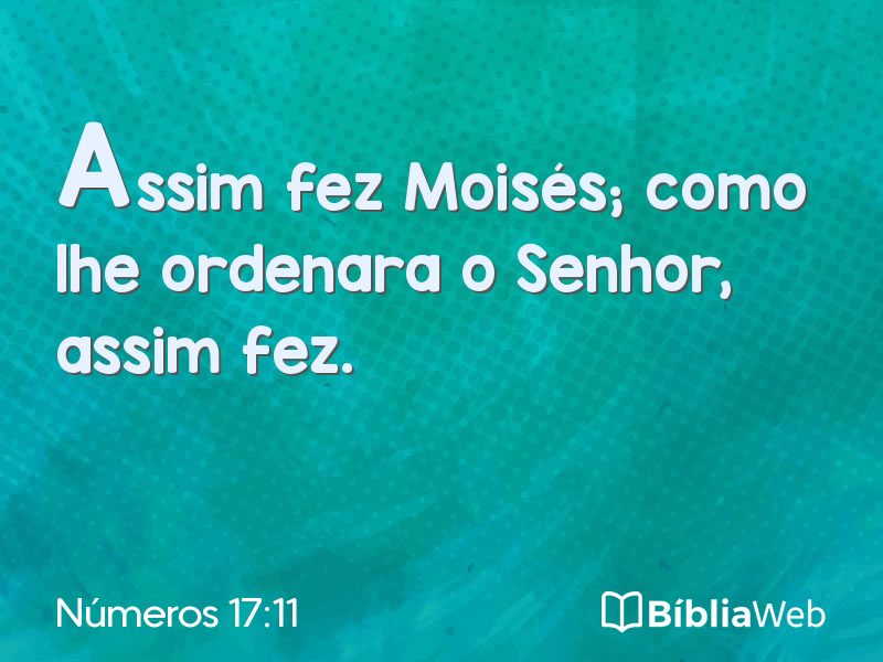 Números 17:11 em imagem para compartilhar
