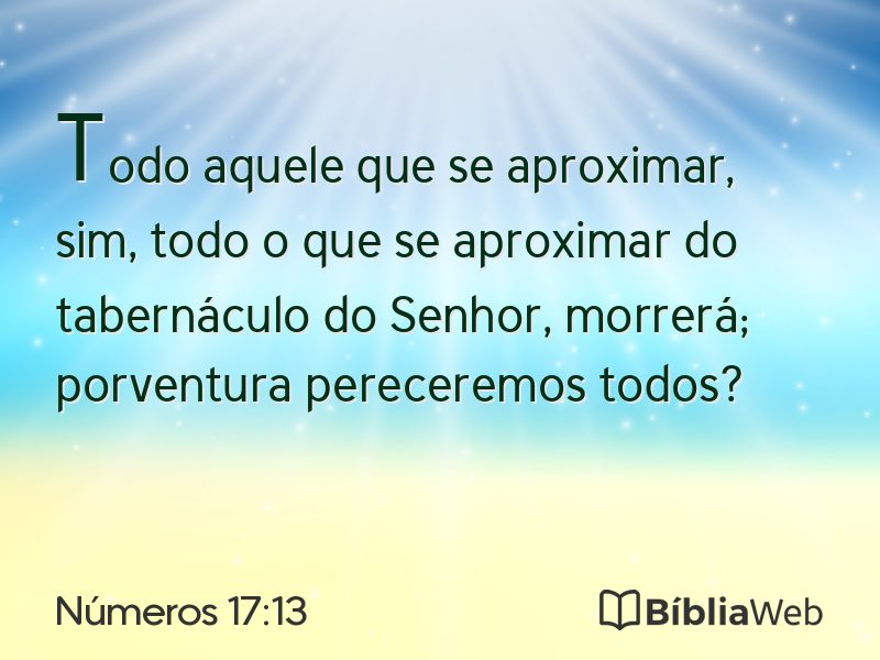 Números 17:13 em imagem para compartilhar