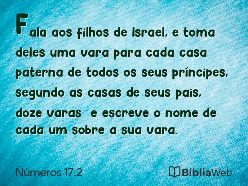 Números 17:2 em imagem para compartilhar