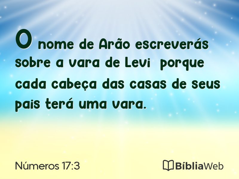 Números 17:3 em imagem para compartilhar