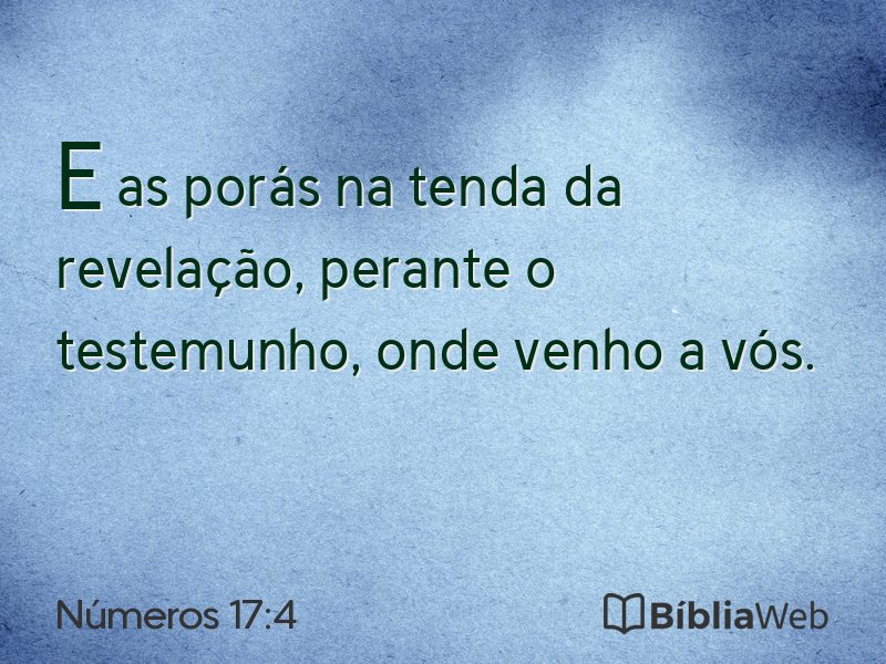 Números 17:4 em imagem para compartilhar