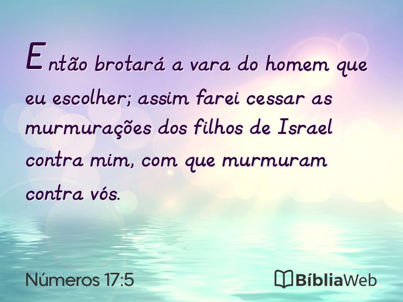 Números 17:5 em imagem para compartilhar