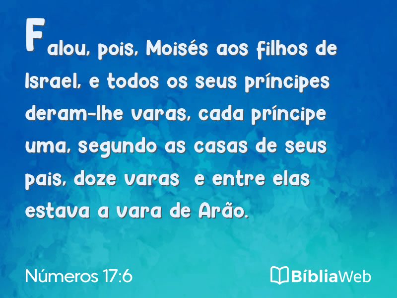 Números 17:6 em imagem para compartilhar