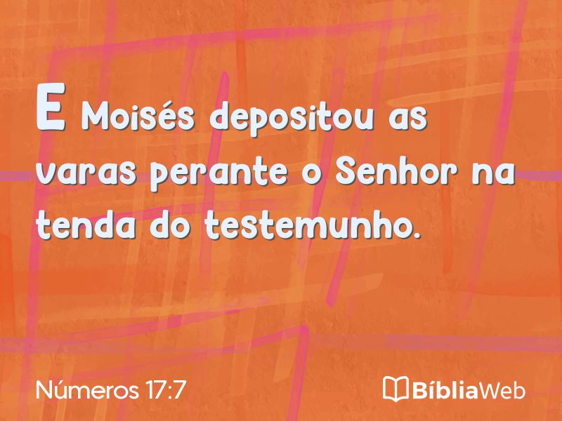 Números 17:7 em imagem para compartilhar