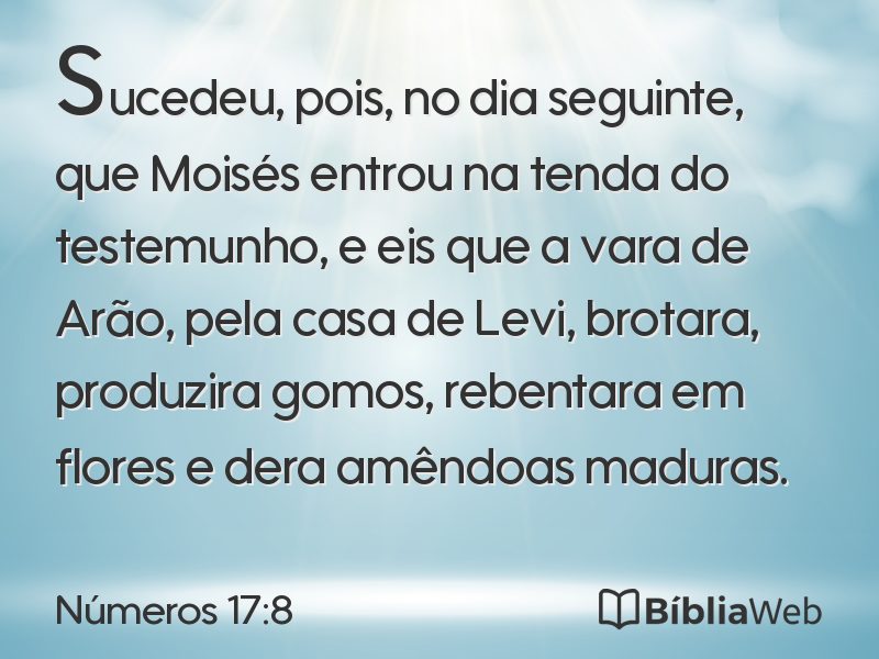 Números 17:8 em imagem para compartilhar