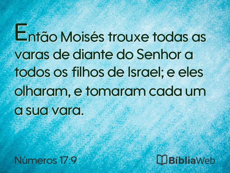 Números 17:9 em imagem para compartilhar