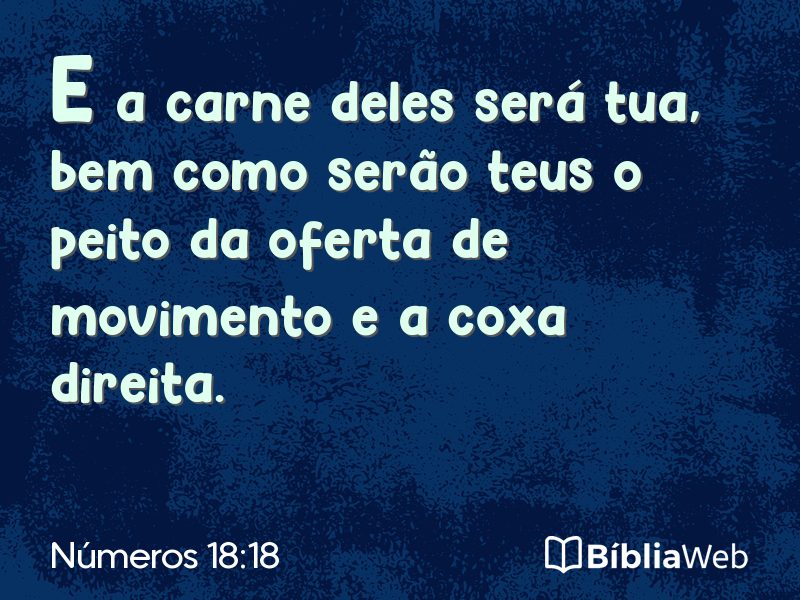 Números 18:18 em imagem para compartilhar