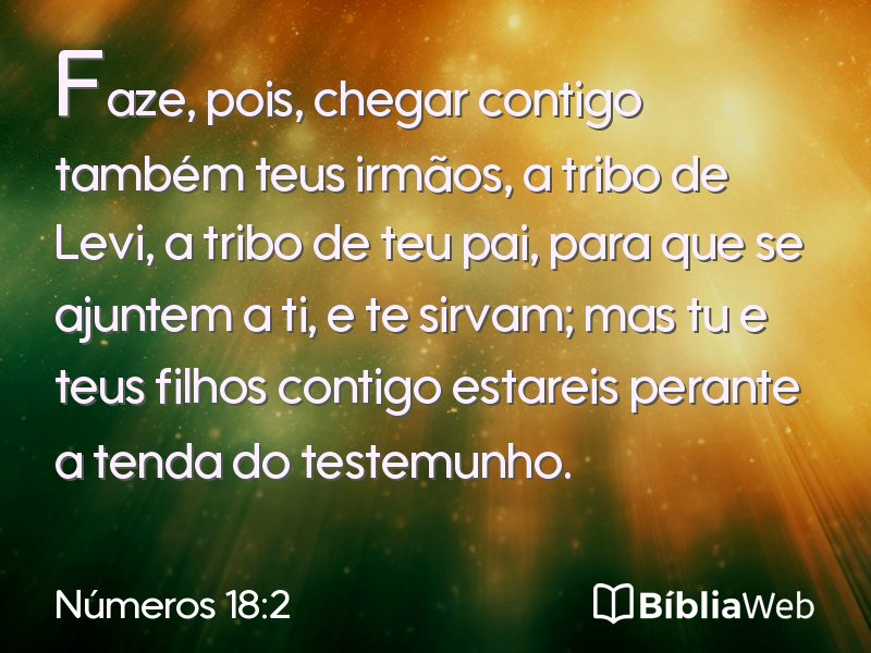 Números 18:2 em imagem para compartilhar