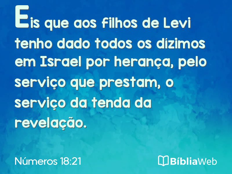 Números 18:21 em imagem para compartilhar