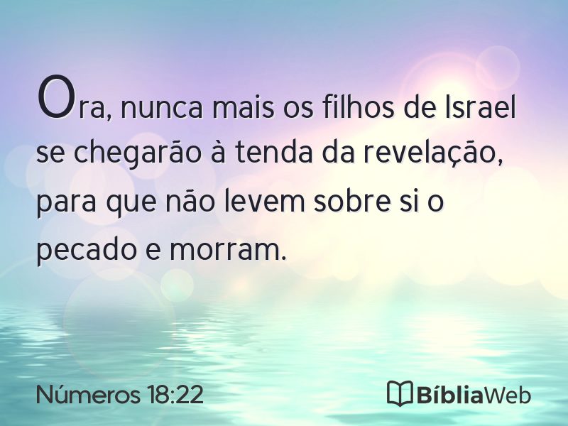 Números 18:22 em imagem para compartilhar