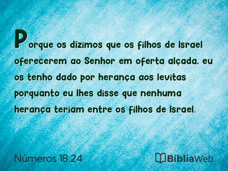 Números 18:24 em imagem para compartilhar
