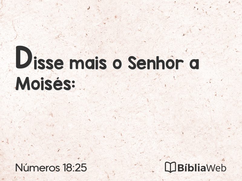 Números 18:25 em imagem para compartilhar