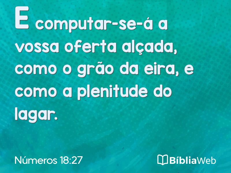 Números 18:27 em imagem para compartilhar