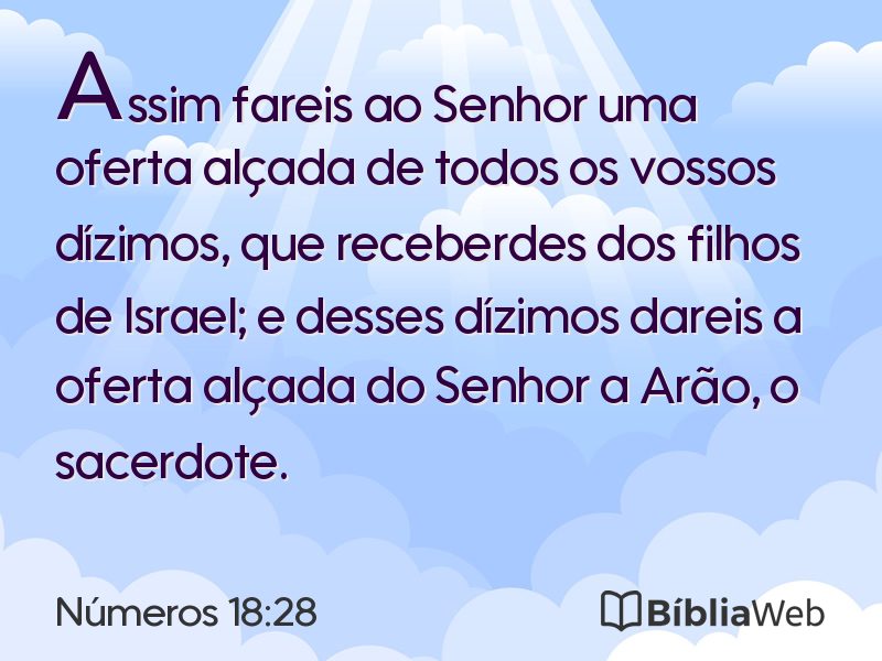 Números 18:28 em imagem para compartilhar
