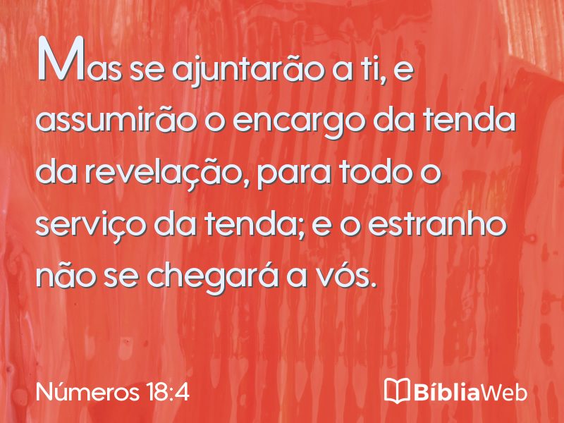 Números 18:4 em imagem para compartilhar