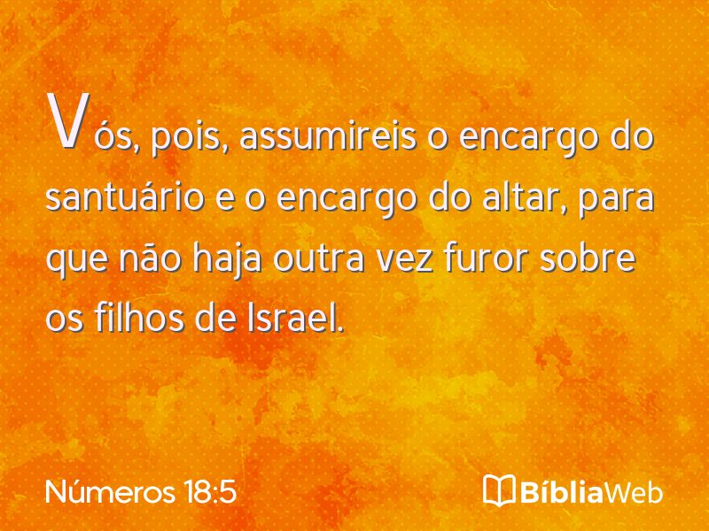 Números 18:5 em imagem para compartilhar