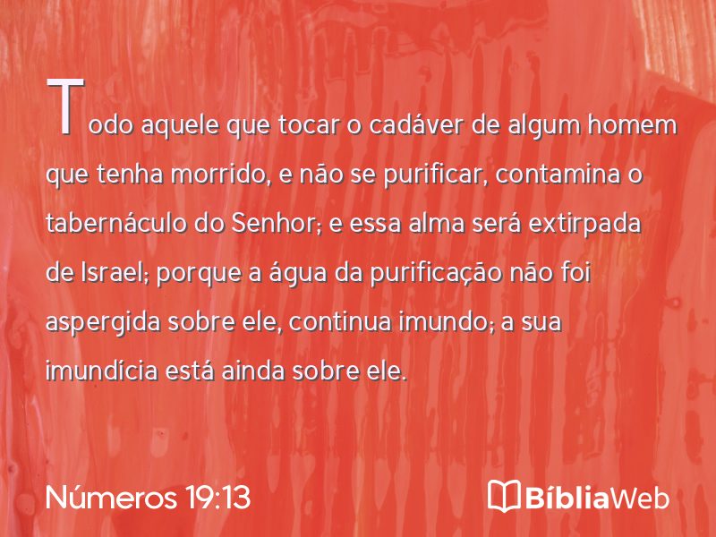 Números 19:13 em imagem para compartilhar