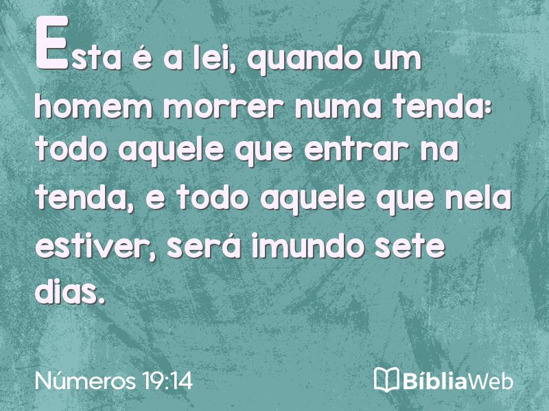 Números 19:14 em imagem para compartilhar