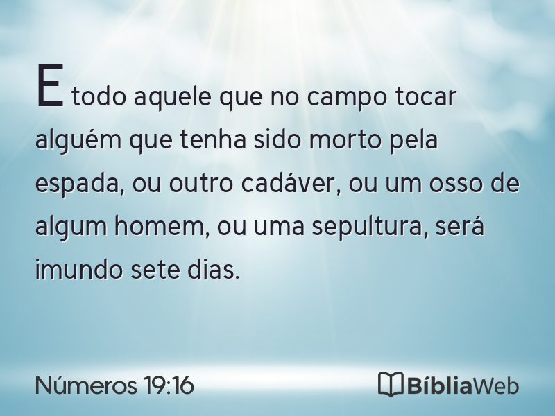 Números 19:16 em imagem para compartilhar