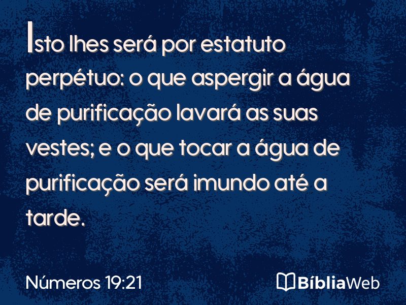 Números 19:21 em imagem para compartilhar