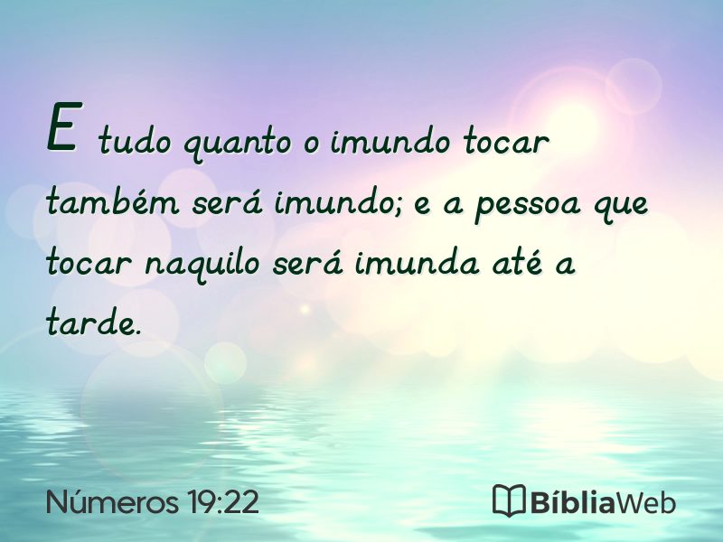 Números 19:22 em imagem para compartilhar