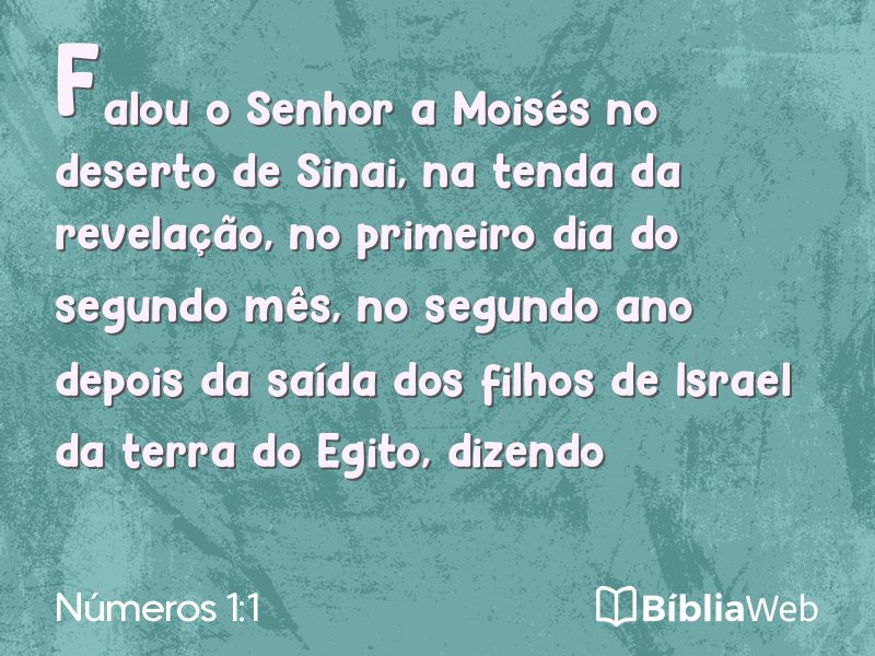 Números 1:1 em imagem para compartilhar