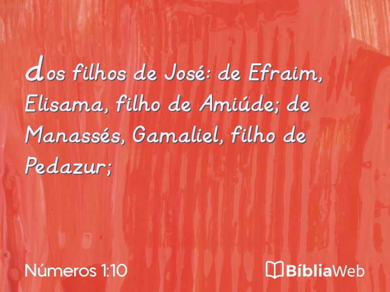 Números 1:10 em imagem para compartilhar