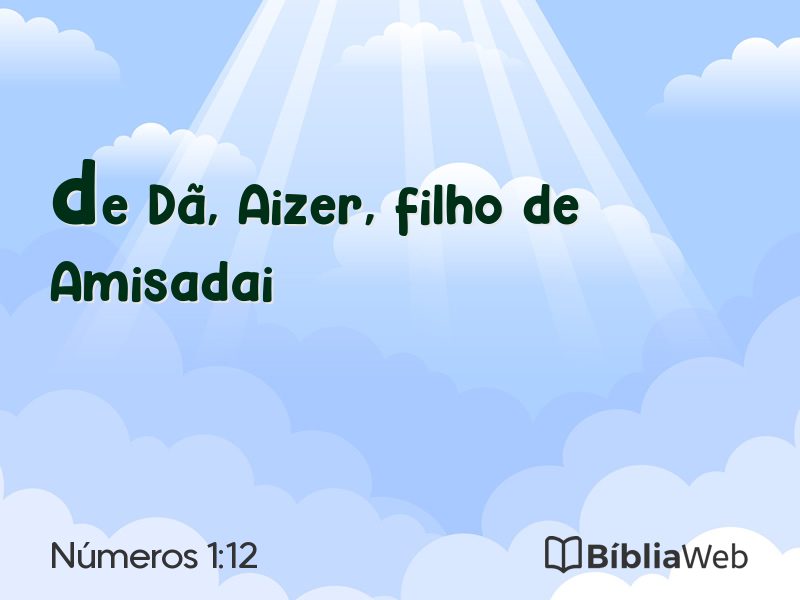 Números 1:12 em imagem para compartilhar