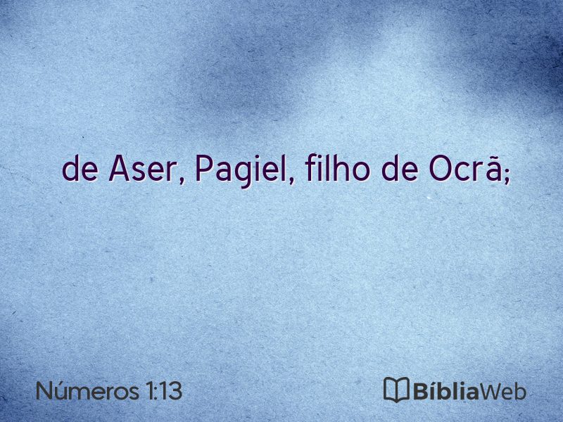 Números 1:13 em imagem para compartilhar