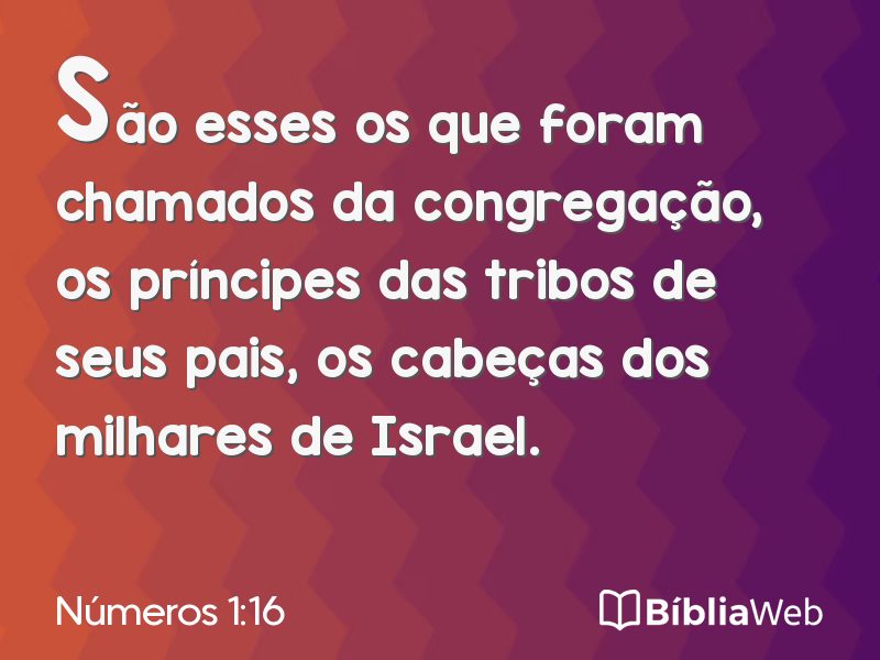 Números 1:16 em imagem para compartilhar