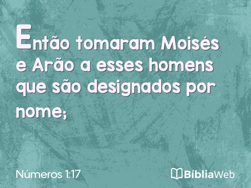 Números 1:17 em imagem para compartilhar