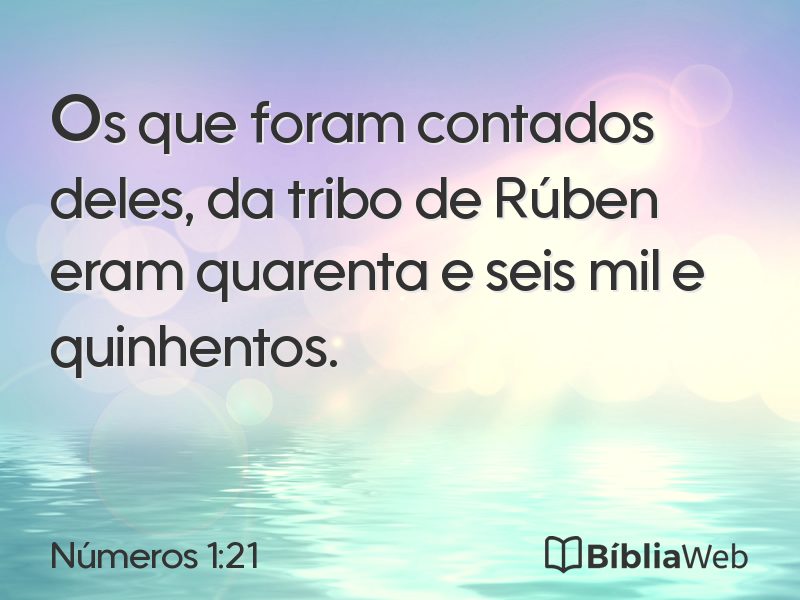 Números 1:21 em imagem para compartilhar