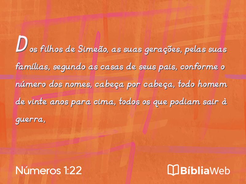 Números 1:22 em imagem para compartilhar