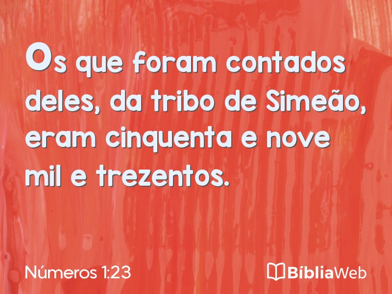 Números 1:23 em imagem para compartilhar