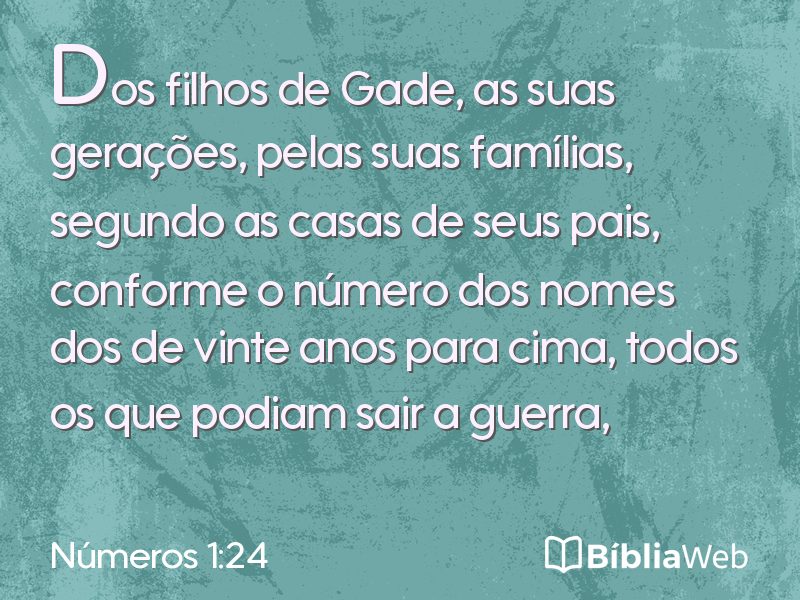 Números 1:24 em imagem para compartilhar