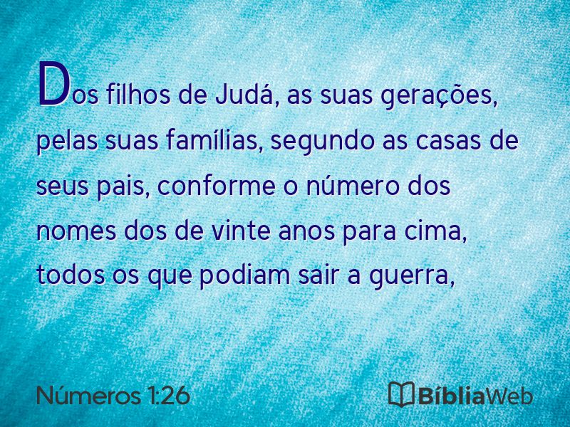 Números 1:26 em imagem para compartilhar