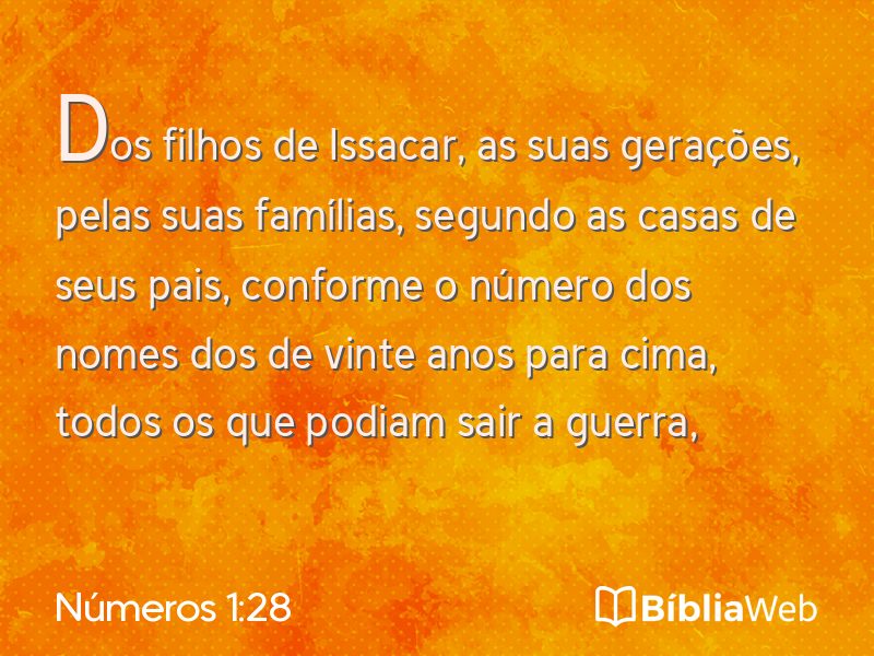 Números 1:28 em imagem para compartilhar