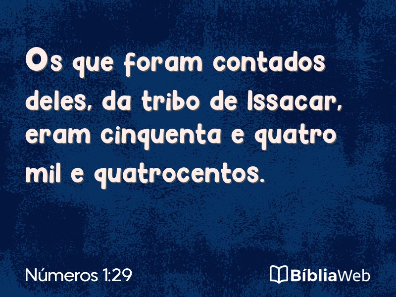 Números 1:29 em imagem para compartilhar