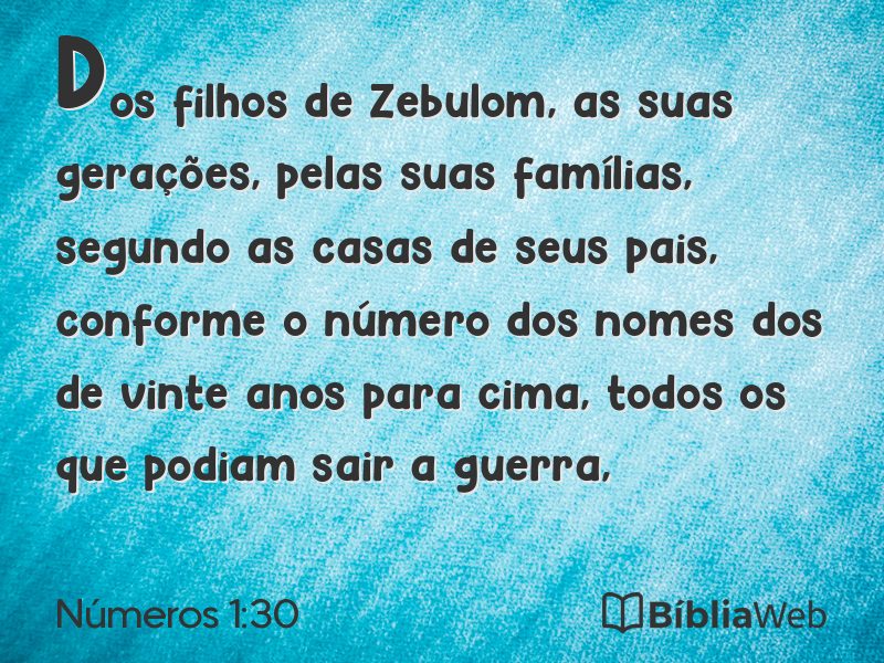 Números 1:30 em imagem para compartilhar